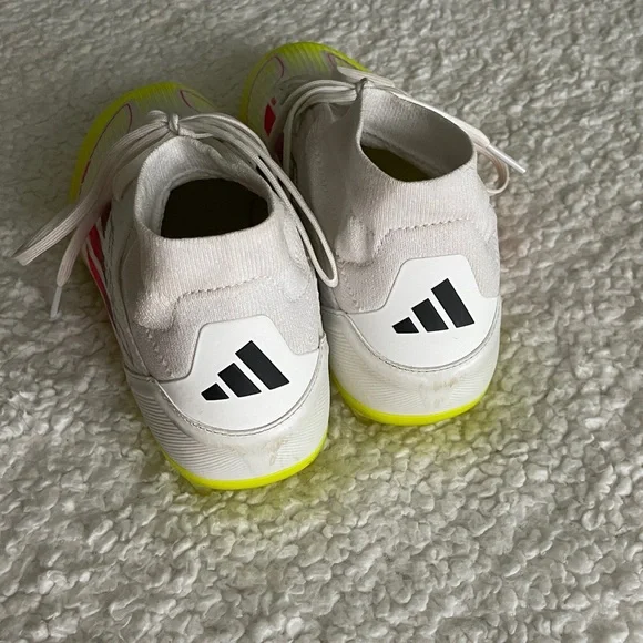 adidas Women's F50 League FG/MG Mid Soccer Cleats 7.5 white pink neon yellow - Picture 5 of 8